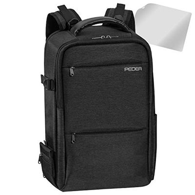 PEDEA Custodia per fotocamera DSLR con pellicola protettiva (zaino, antracite)