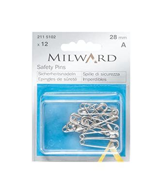 Milward Pasadores de Seguridad, Plástico Acero aleado, Plateado, 28mm, 12 pieces