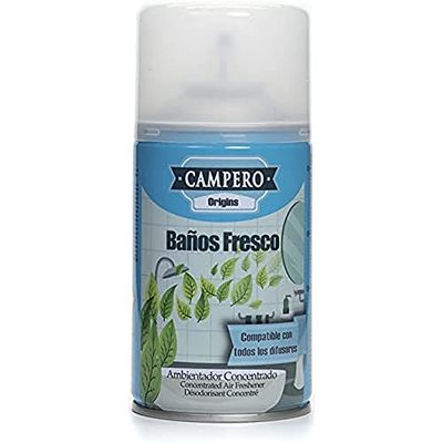 Campero Origins - Ambientador Fresco Baños en aerosol - Recambio Dosificador Automático 250ml