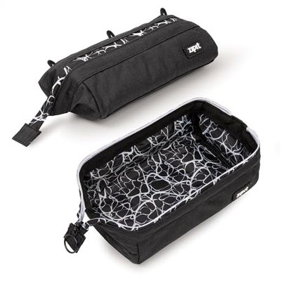 ZIPIT Lenny Trousse | Trousse à Crayons Grande capacité | Etui à Crayon pour l'école, Le collège et Le Bureau (Noir)