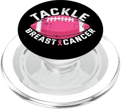 Tackle Breast Cancer Football Awareness Nastro Rosa PopSockets PopGrip per MagSafe