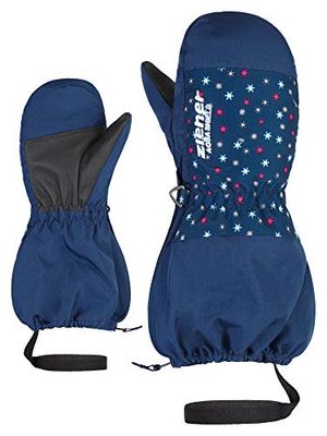 Ziener Levi As, Guanti da Sci/Sport Invernali, Impermeabili, Traspiranti Bambina, Stampa Fiocco di Neve, 92cm