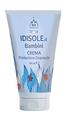 IDISOLE.IT, Crema doposole bambini, protegge la pelle delicata dei bambini dopo l'esposizione solare, idratante e lenitivo - 1 flacone da 150ml