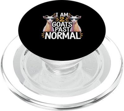 I Am 2 Goats Past Normal Broma de granjero de animales |-- PopSockets PopGrip para MagSafe