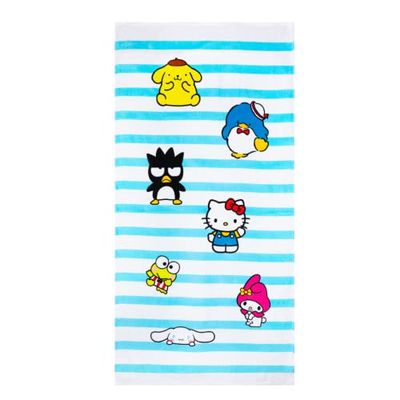 Franco Collectibles Sanrio Hello Kitty & Friends Serviette de Bain/Piscine/Plage en Coton Super Doux 152,4 x 76,2 cm (Produit sous Licence Officielle)