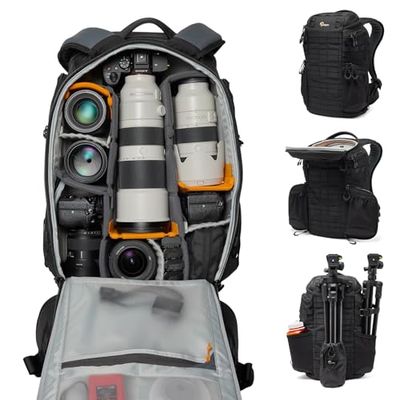 Lowepro ProTactic BP 450 AW III Zaino Professionale per Fotocamera, Accesso Multiplo, DSLR/Droni/Mirrorless, Laptop fino a 16', Copertura Antipioggia, per Fotografi e Videografi, Capacità 28L