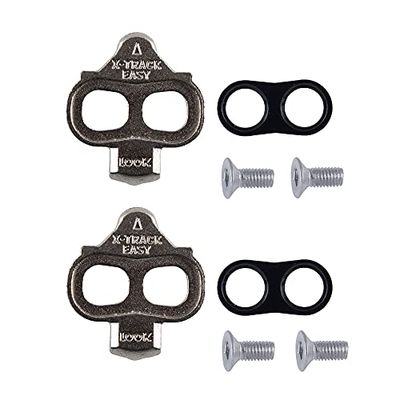 LOOK Cycle - Calas X-Track Easy - Desengate multidirecional - ultra compacto - leves - liberdade angular de 6° - alas para MTB, compatível com todos os pedais padrão SPD