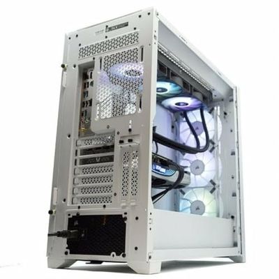 PcCom Desktop-PC PCC-iCUE-13700KF-4070TI-WHTW Nvidia Geforce RTX 4070 Intel Core i7-13700KF 32GB RAM 1TB SSD