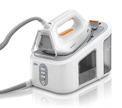 Braun CareStyle Steam Generator stoomstrijkijzer station - stoomstrijkijzer met FreeGlide 3D-strijkzool, pompdruk 6 bar, grote 2 l watertank, eco-functie, IS 3132WH, wit