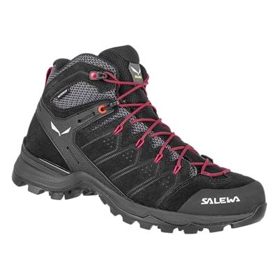 Salewa Alp Mate Mid Women's Bottes de Randonnée Femmes, Noir, 6.5