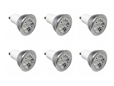 Electraline 92273 6 Faretti a LED a Risparmio energetico 5W=35W, Attacco GU10, Luce Fredda 400 Lumen