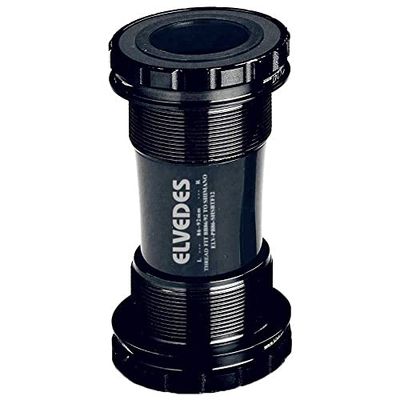 Elvedes Boitier de pédalier BSA 24-22mm GXP (SRAM) Caja de Pedal Bicicleta, Unisex Adulto, Negro, tamaño estándar