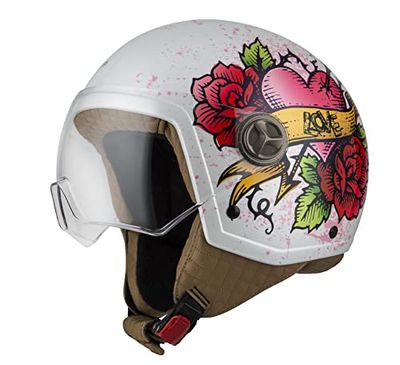 NZI Zeta 2 minijet öppen hjälm, unisex, vuxen, Cupid, XXS