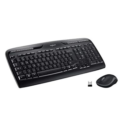 Logitech MK330 Wireless Keyboard and Mouse Combo, QWERTZ German Layout - Black