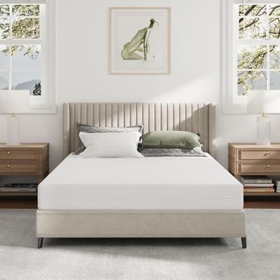 Novilla Matelas 140x200 cm, Hauteur de 16 cm, avec Housse Amovible, Matelas en Mousse à 7 Zones
