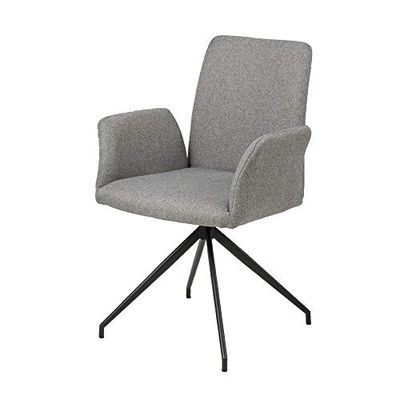 Selsey Fauteuil pivotant, Métal, Gris, 88 x 59 x 59