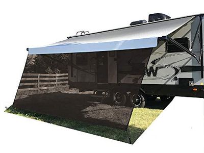Tentproinc RV luifel zonnescherm 8 ' X 15' 3" (geschikt voor 16' luifel) - Bruin gaas zonnescherm UV-blokker complete kits camper camping trailer luifel scherm luifel luifel onderdak - 3 jaar garantie