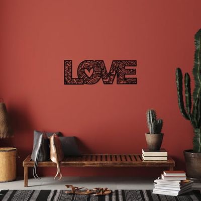 Snygg svart dekorativ metallväggtillbehör, 23 x 70 cm | 100% metall, 1,5 cm tjocklek | perfekt för modern heminredning och unik väggkonst