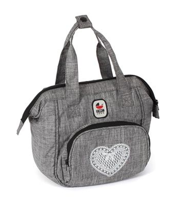Bayer Chic 2000 - Bolso cambiador de muñecas, bolso cambiador para muñecas, accesorios de muñecas, bolsa de muñecas, vaqueros, gris