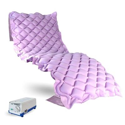 Mobiclinic®, Anti-decubitusmatras met wissellucht, Model mobi 1, Compressormotor, Brandwerend medisch pvc, Europees merk, Voor doorligwonden graad i, 130 cellen, Kleur: lila