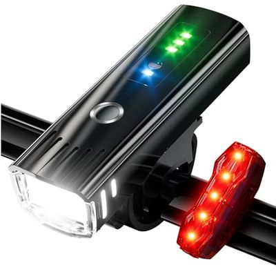 IPSXP Luci Bicicletta LED, Ricaricabili USB Super Luminoso Luce Bici Anteriore och Postery, IP65-impermeabile för Bici Strada och Sicurezza för Notte
