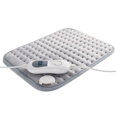 Gima Warmy 28670 Verwarmingskussen van fleece, wasbaar, zonder afdekking, voor rug en nek, met 3 temperatuurinstellingen en beschermingssysteem