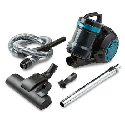 MEDION Aspiradora ciclónica de 800 vatios de Potencia, contenedor de Polvo de 2 litros de Capacidad, Radio de Trabajo de 5m, Filtro EPA Lavable E12, MD 19407, Azul