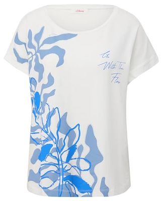 T-shirt met print op de voorkant, 02d0, 34