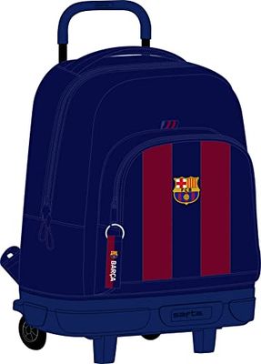 Sac à dos GDE. C/ROUES COMPACT EXTRAIBLE F.C.BARCELONA 1ère EQUIP. 23/24, bleu marine/rouge, Estándar, décontracté