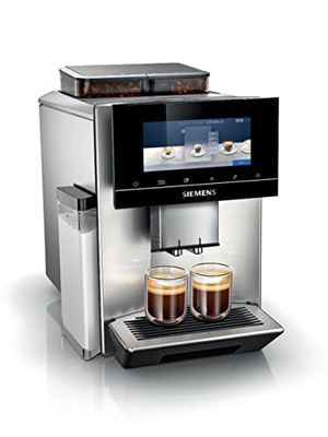 Siemens EQ900 volautomatische espressomachine, TQ907R03, twee bonenhouders, baristaMode, eGrinder, beanIdent System, 6,8" iSelect Display, Home Connect App, roestvrij staal