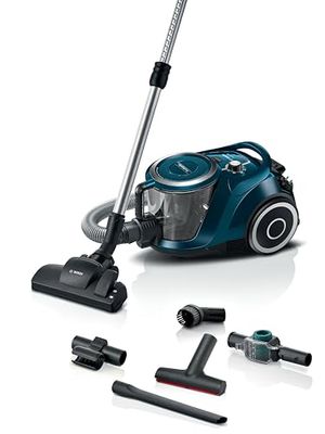 Bosch Hausgeräte Serie 6 BGC41XFMLY, stofzuiger zonder zak, blauw, 750 W, 69 decibel