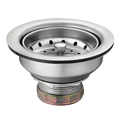 Moen 22036 Coador de cesta de aço inoxidável para lava-louças de cozinha de 3-1/2 polegadas com montagem de drenagem, 1 Count (Pack of 1)