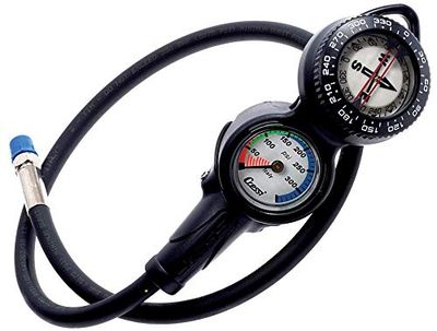 Cressi 2 Compass and Pressure Diving Console - Black