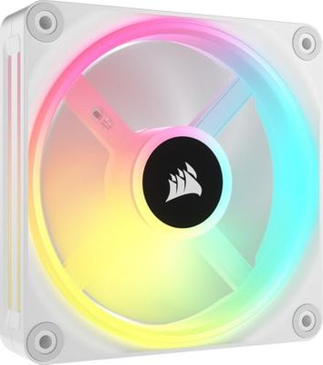 CORSAIR iCUE Link QX120 RGB à Dôme Magnétique de 120mm Ventilateur - Blanc