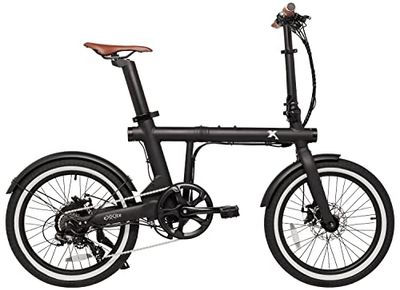 eXXite XS batterij XL-Shadow Black elektrische fiets opvouwbaar, volwassenen unisex, compact