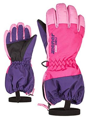 Ziener Levio As(r) Minis Glove, Guanti da Sci/Sport Invernali, Impermeabili, Traspiranti Unisex Baby, Viola Scuro, 98cm