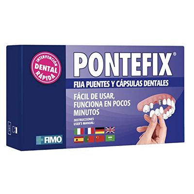 Pontefix - Cemento Dental Fija Puentes, Cápsulas Dentales y Dientes Pivotantes