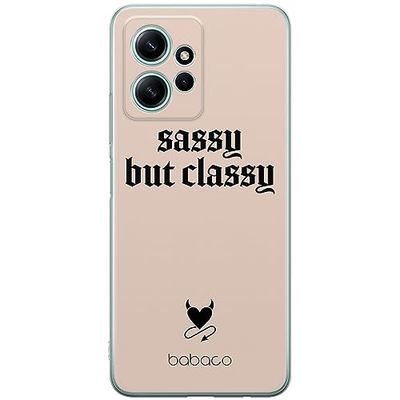 ERT GROUP mobiel telefoonhoesje voor Xiaomi REDMI NOTE 12 4G origineel en officieel erkend Babaco patroon Sassy but classy 001 aangepast aan de vorm van de mobiele telefoon, hoesje is gemaakt van TPU