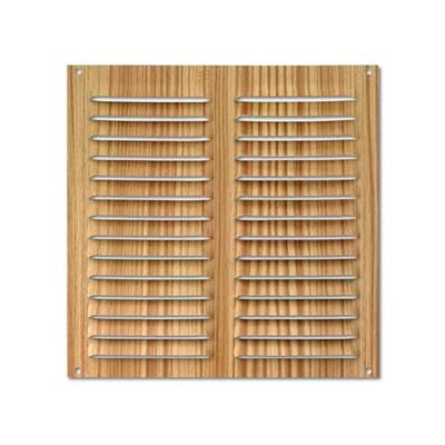 monkey ladder Grille - Grille en Aluminium 200 x 200 mm, Design élégant en Bois Clair, idéale pour la Ventilation en intérieur