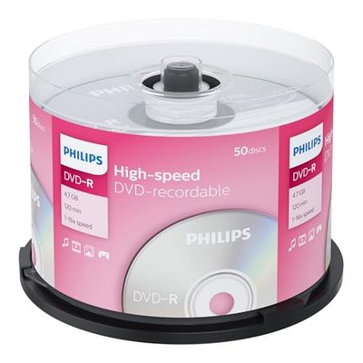 Philips DVD-R 4,7 GB/120 Min/16X Tarrina (50 Disc)