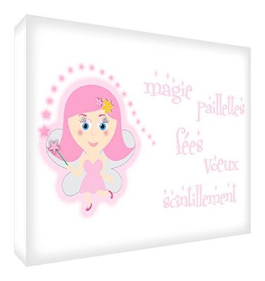 Feel Good Art diseño de tela con marco de pared con estilo moderno y esquemático, Rose Pâle, 60 x 40 x 4 cm