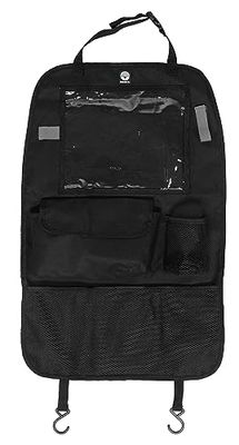 Dooky - Autostoelorganizer zwart - 14,5 x 4,5 x 22,5 cm - organizer voor de achterbank auto, rugleuningbescherming voor kinderen - 100% polyester