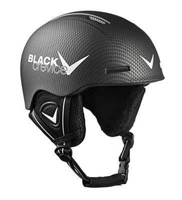 BLACK CREVICE Casco da sci per bambini Stubai I Casco da sci dal design sportivo in diversi colori I Casco da sci antiurto unisex I Casco da sci (48-52, Carbone Nero/Bianco)