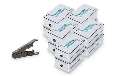DIGITUS Set: 10x module de connexion Cat-6 - Pour la réparation et l'extension de câbles de pose Ethernet - 250 MHz - Barrettes LSA pour AWG 22-26 - Noir + 1x outil de dénudage pour câbles réseau