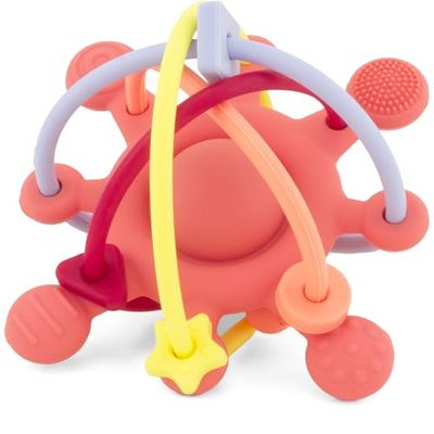 SILICONE : ANNEAU DE DENTITION ÉTOILE ROUGE BRIQUE