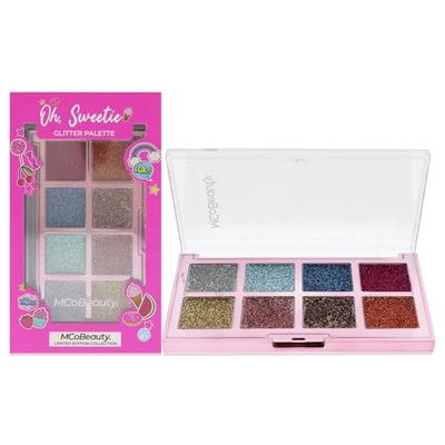 MCoBeauty Oh Sweetie Glitter Palette - Consists of 8 Finely Pressed Glitter Shades - Ultra-Soft and Highly Blendable - Giving You A Long-Wearing, High-Impact Glam Effect - for A Unique Look - 1 Pc