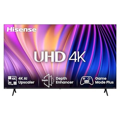 Hisense TV 85" 4K Ultra HD 85E63NT, Smart TV VIDAA U7, Dolby Vision, HDR 10+, DTS Virtual:X, Game Mode Plus, Alexa Built-in, VIDAA Voice, Tuner DVB-T2/S2 HEVC 10, lativù 4K