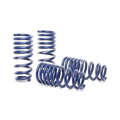 Ressorts d'abaissement H&R compatible avec BMW Série 1/2 F20/F21/F22 2011- AV30-35/AR30-35mm, Bleu