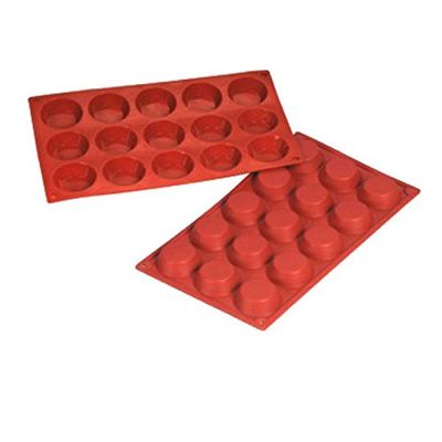 García de pou Moule Petit Four 5X1,5 Cm 17,5X30 Cm Rouge Silicone - 250 unités