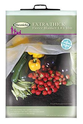 Bosmere Haxnicks Eco010101 - Coperta Protettiva per Piante da Giardino, in Pile Extra Spesso, Protegge Le Giovani Piante, riscalda Il Terreno Prima della Semina, Colore Bianco, 8000 x 180 x 180 cm